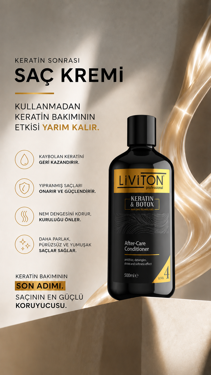 Keratin & Bakım Sonrası 4 Level Saç Kremi 500ml