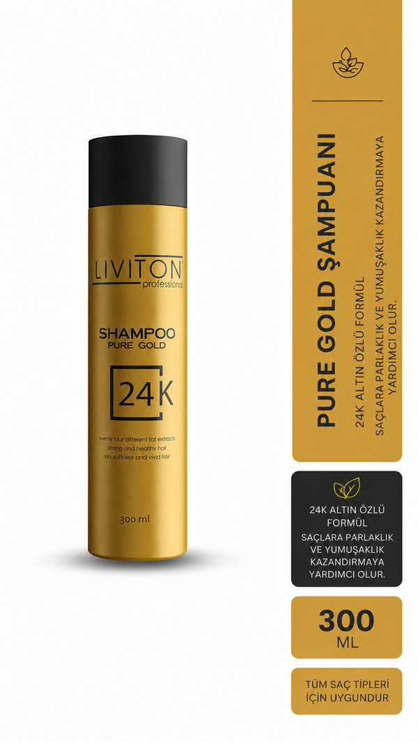 24K Pure Gold Serisi Altın Saç Şampuanı 300ml