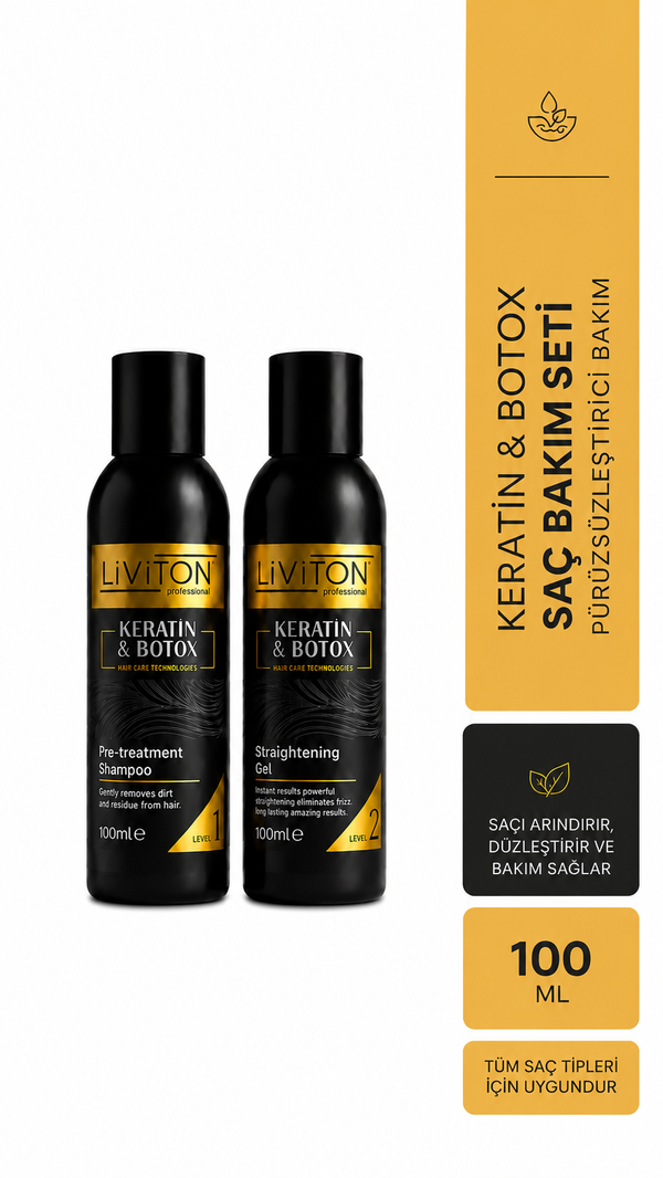 Saç Düzleştirici ve Keratin Bakım Seti 100 ml