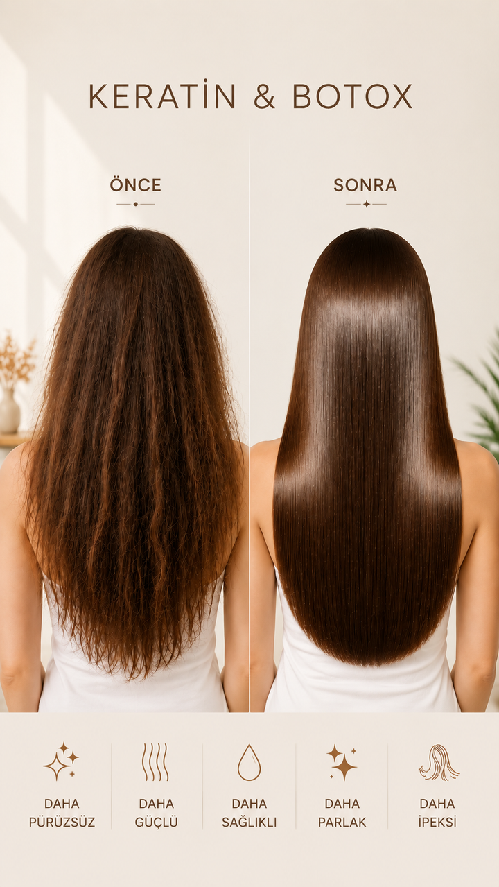 Saç Düzleştirici ve Keratin Bakım Seti 100 ml